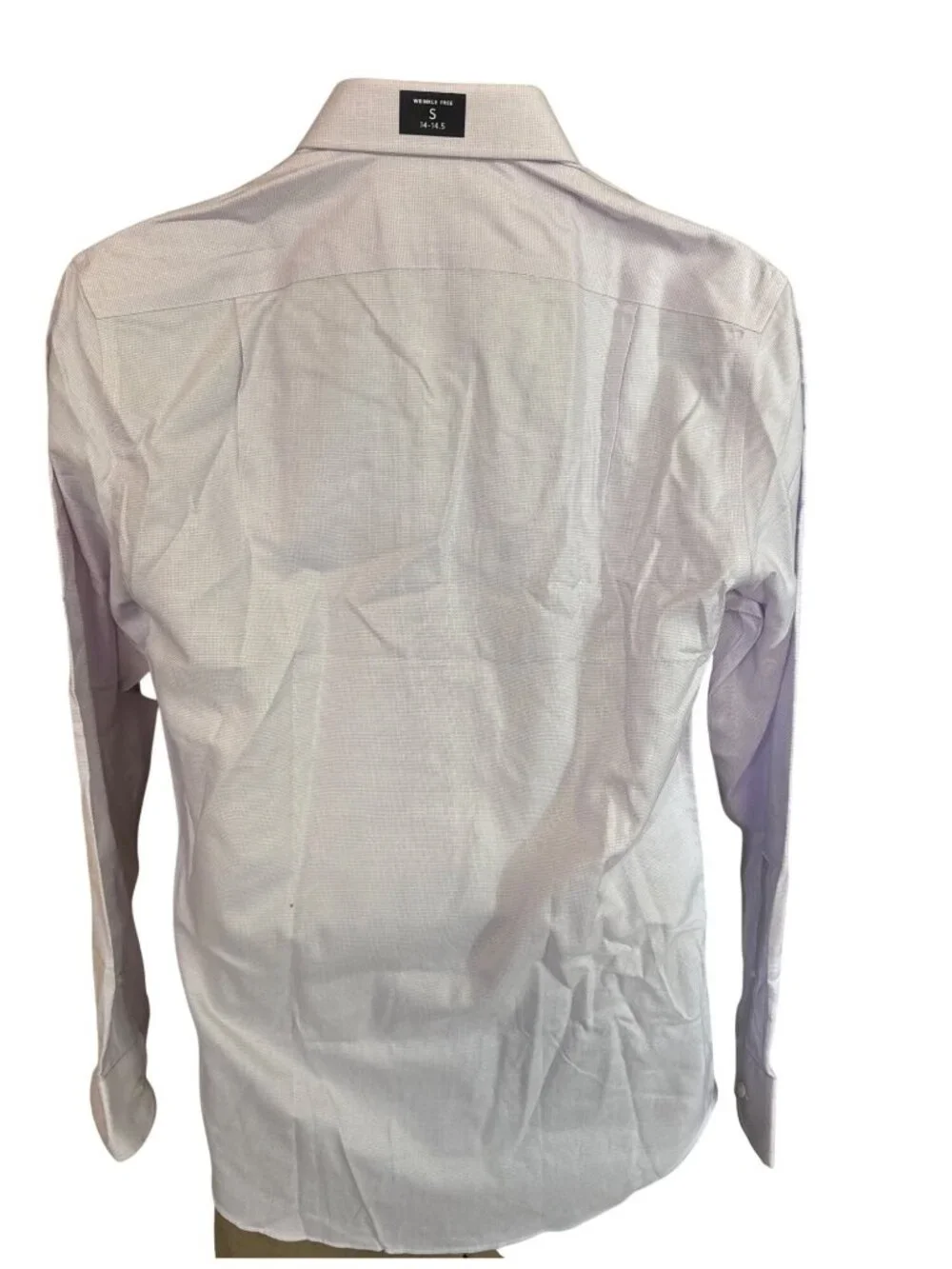 J Crew Mens Wrinkle Free Dress Shirt~ Size S 14-14.5~Lilac Petal Slim NWT L9 34